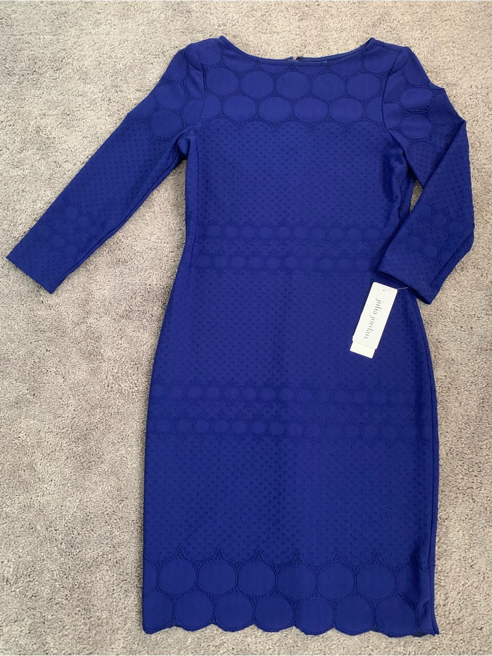 julia jordan Cobalt Blue Long Sleeve Sheath Dress